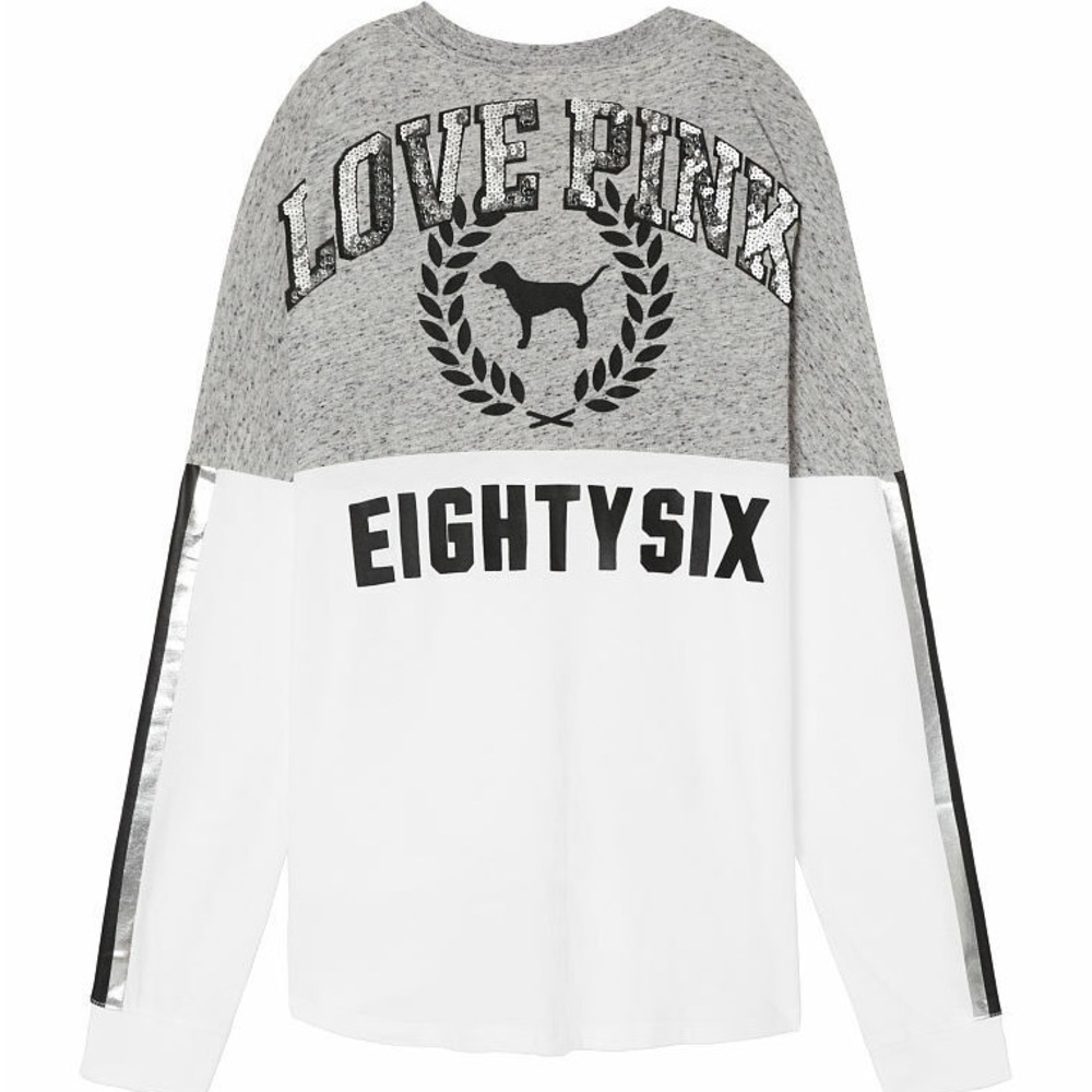 Victoria’s Secret PINK two tone bling long sleeve top